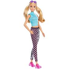Photo 1 of Barbie Fashionistas Doll #158, Long Blonde Pigtails Wearing Teal Sport Top & Leggings
