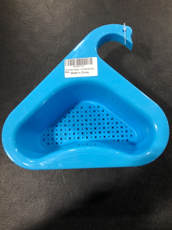 Photo 2 of 2PCS Kitchen Triangular Sink Filter, Swan Drain Basket For Kitchen Sink Rack Corner Sink Strainers For Kitchen Sink (blue)