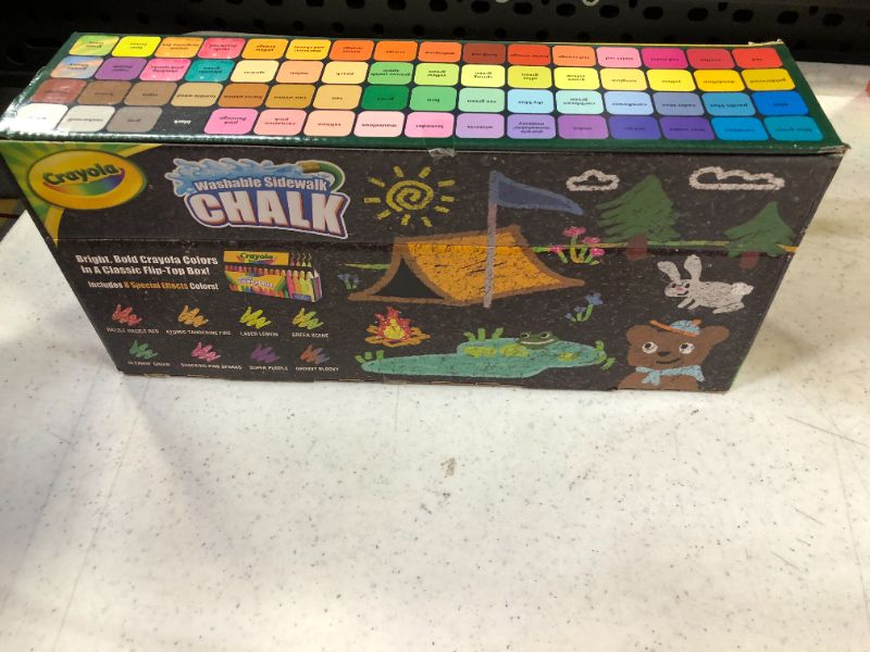 Photo 2 of Crayola Washable Sidewalk Chalk 64 Colors