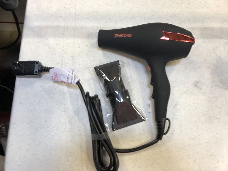 Photo 2 of Ionic Salon Hair Dryer - Professional Blow Dryer - Lightweight Travel Hairdryer for Normal & Curly Hair Includes Volume Styling Nozzle