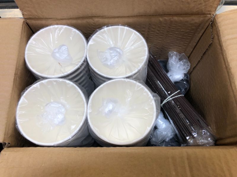 Photo 2 of ?12 Oz 80 Park?Coffee Cups with Lids and Straws, Insulated Double Wall Paper Coffee Cups with Lids, Disposable Coffee Cups 12 Oz Coffee Cups with Lids To Go Coffee Cups with Lids Hot Cups with Lids
