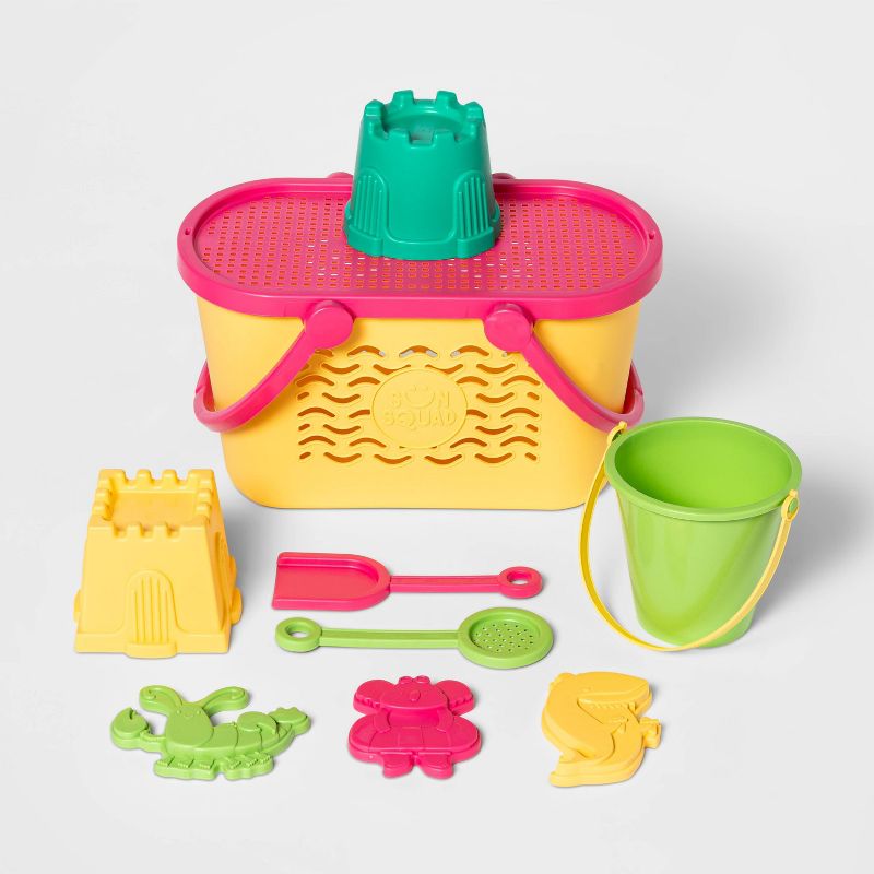 Photo 1 of 10pc Carry Bucket Sand Toy Set - Sun Squad™

