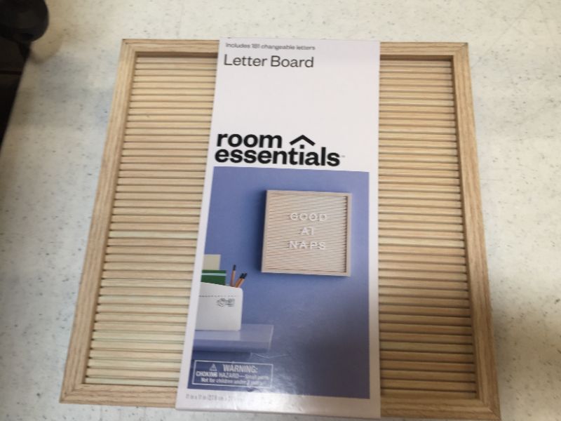 Photo 2 of 11" x 11" Plastic Slat Letterboard - Room Essentials™

