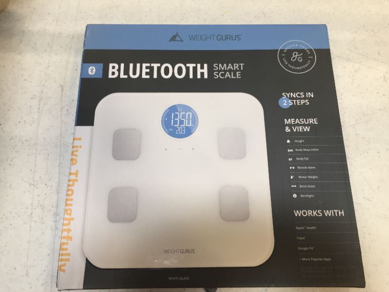 Photo 2 of Bluetooth Body Composition Scale White - Weight Gurus
