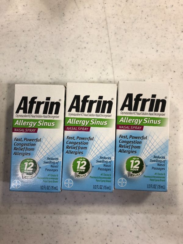 Photo 2 of Afrin Nasal Spray, Allergy Sinus - 0.5 fl oz(3 pack)