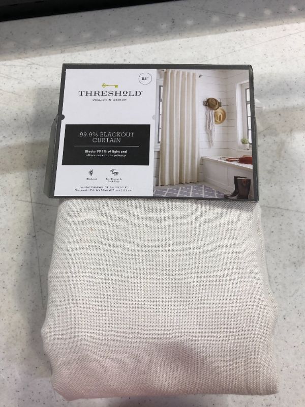 Photo 1 of 1pc Blackout Aruba Linen Window Curtain Panel - Threshold™

