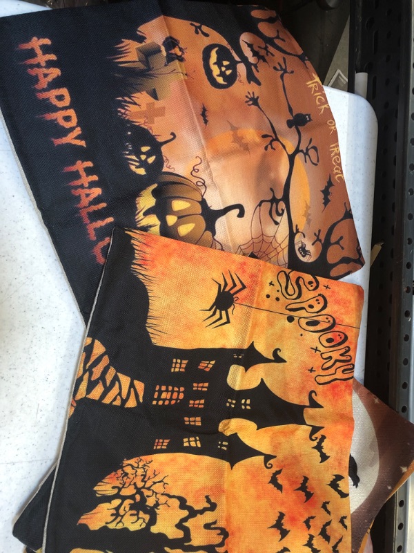 Photo 2 of 4 PACK HAPPY HALLOWEEN SQUARE PILLOW THROW COVERS 