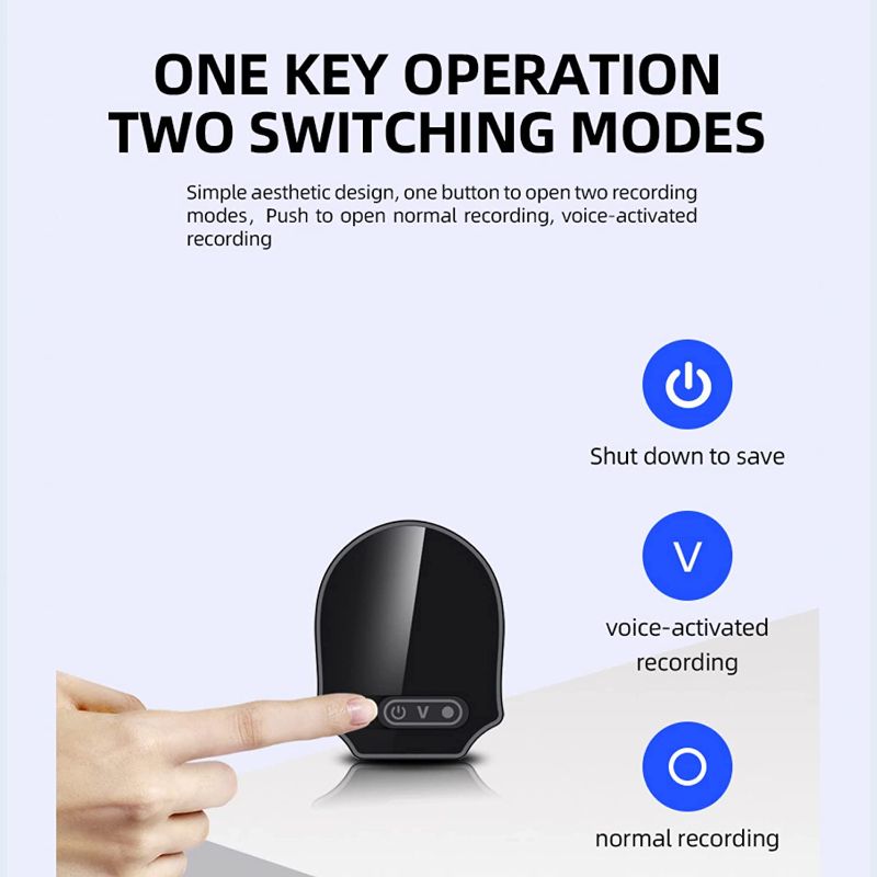 Photo 3 of New 2022 Dododuck Professional Q78 Voice Activated Recorder, Newest Upgraded Version of Q77, 500 Hours Continuous Battery Recording Time, Magnetic, Aluminum Allow (32 GB)