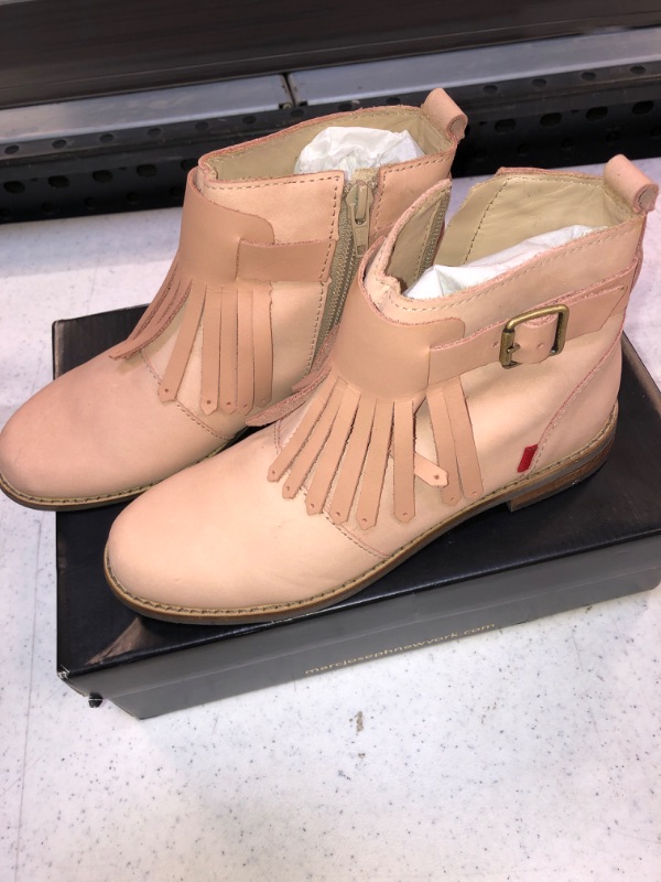 Photo 3 of  MARC JOSEPH NEW YORK Unisex-Child Leather Made in Brazil Ankle Boot with Kilt Detail Chelsea PINK , SIZE 2 