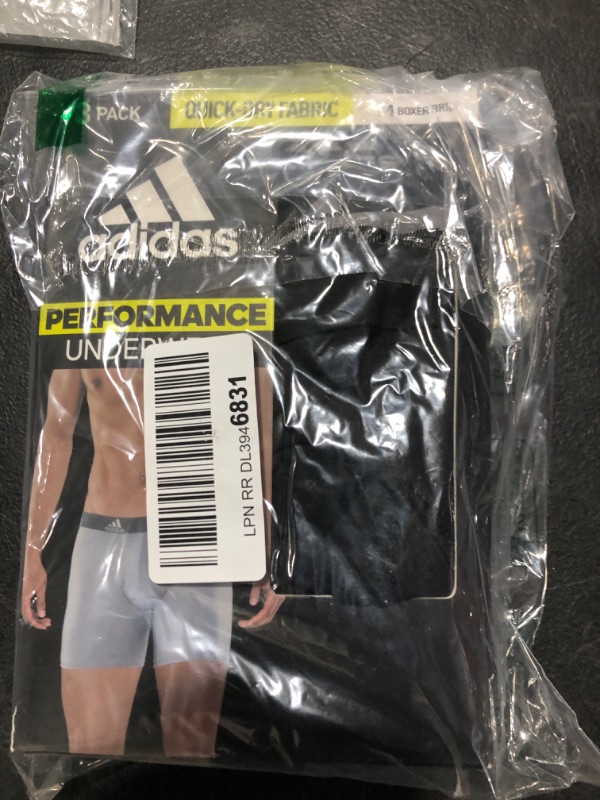 Photo 2 of adidas Men's Performance Boxer Brief Underwear (3-Pack) Medium Black/Light Onix Grey