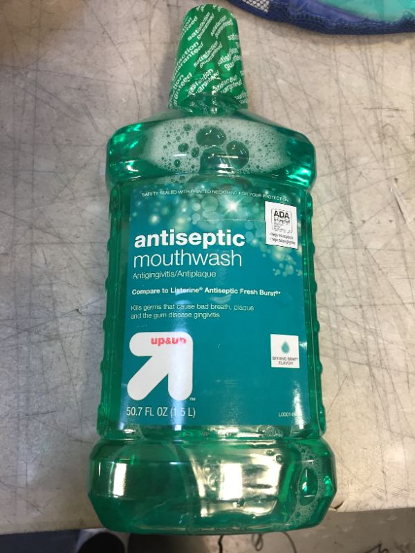 Photo 2 of Antiseptic Green Mint Mouth Wash - 50.7 fl oz- up & up™

