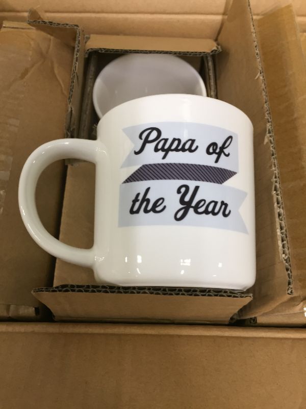 Photo 2 of 16oz Stoneware Papa Of The Year Mug - Parker Lane ---6 MUGS---