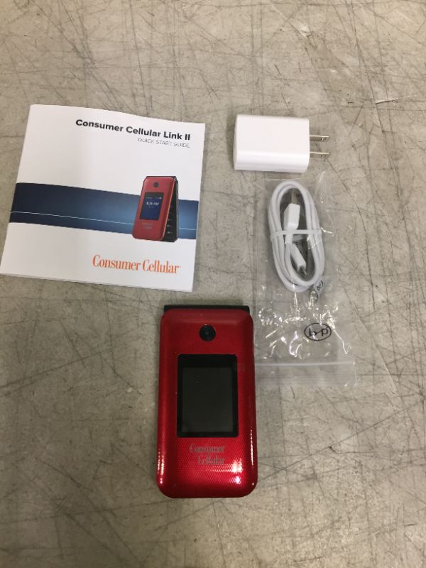 Photo 2 of Consumer Cellular Postpaid Link II Flip (8GB) ---PACKAGING IS DAMAGED--