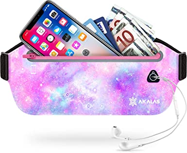 Photo 1 of Akalas Ultra Slim Running Belt Waist Pack, No-Bounce Lightweight Fanny Pack, Water Resistant Runner Waist Bag, Adjustable Running Pouch for Gym Workouts, Travel & Outdoor Activities
