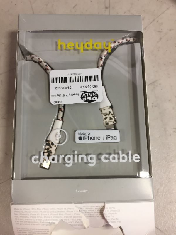 Photo 2 of heyday 6 Lightning to USB-C Braided Cable - Light Tort