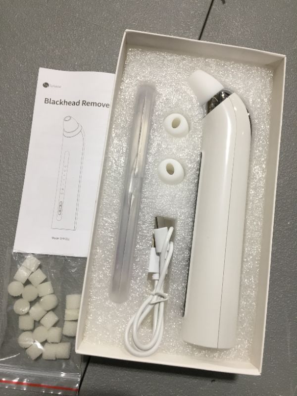 Photo 2 of Blackhead Remover, Fitted with Heater Function to Remove Blackheads and Pimples, Features 5 Levels of Suction and 3 Different Silicone Tips, USB Rechargeable Blackhead Vacuum Kit for All Skin Types
