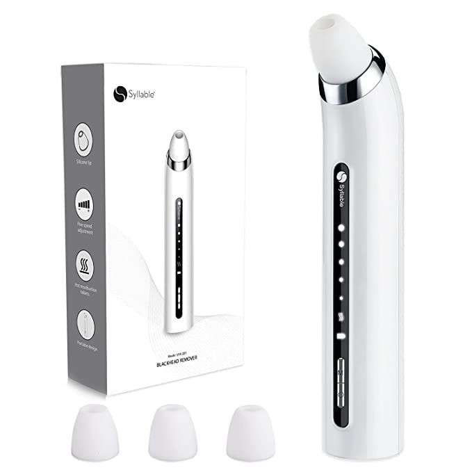 Photo 1 of Blackhead Remover, Fitted with Heater Function to Remove Blackheads and Pimples, Features 5 Levels of Suction and 3 Different Silicone Tips, USB Rechargeable Blackhead Vacuum Kit for All Skin Types
