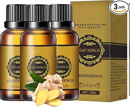 Photo 1 of 3PCS Belly Drainage Ginger Oil, Natural Drainage Ginger Oil Essential Relax Massager Liquid, Herbal Massage Oil, Tummy Ginger Oil (3PC)