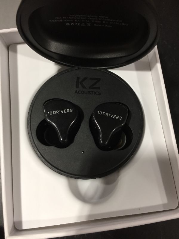 Photo 2 of KZ VX10 1DD+4BA Wireless Earphones, Bluetooth 5.2 TWS Earbuds with 20H Playtime, Headphones HiFi Stereo Noise Cancelling Earphones in Ear Mic, Charging Case, Headset for Sports, Black