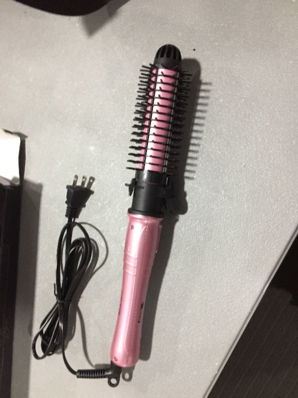 Photo 1 of MaikcQ 1.25 Inches Rotating Curling Iron Professional Dual Voltage Tourmaline Ceramic Hair Curler with LCD Digital Display Adjustable Temp 176°F to 410°F for All Hair Types -Pink
