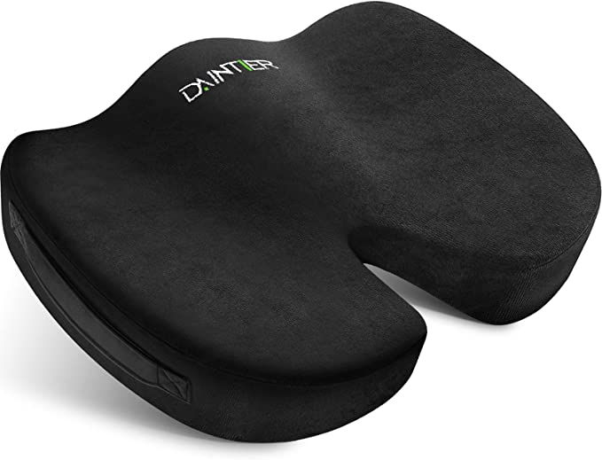 Photo 1 of Chair Seat Cushion,DAINTIER Office Cushion Memory Foam Comfort Cushions for Car Truck Driver Travel Wheelchair, Thick Chair Pillow for Relief Lower Back, Tailbone, Sciatica, Hip Pain,Coccyx Soft