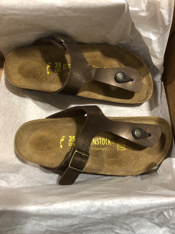 Photo 1 of Birkenstock Women's Gizeh Sandals 4-4.5 Narrow Toffee Birko-flor