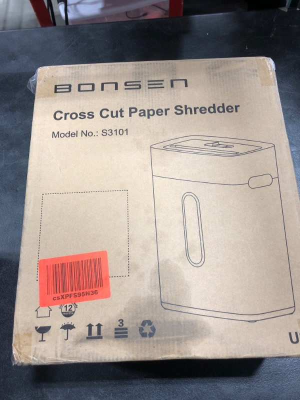 Photo 2 of BONSEN Shredder for Home Office, 8-Sheet Crosscut Credit Card Shredder, Small Paper Shredder for Home Use with 4 Gallons Wastebasket, High Security Level P-4, ETL Certification (S3101) 8 Sheet Cross Cut