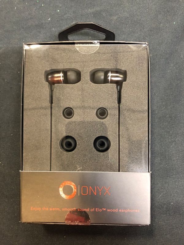 Photo 2 of Onyx Noise Cancelling in-Ear Wired Headphones with Mic, 3.5mm Plug Compatible with iPhones, iPads, Android Phones, Computers & Laptops (Red)