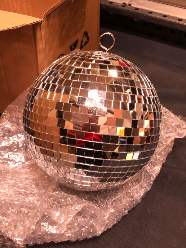 Photo 3 of 8" Mirror Disco Ball Great for a Party or Dj Light Effect Christmas