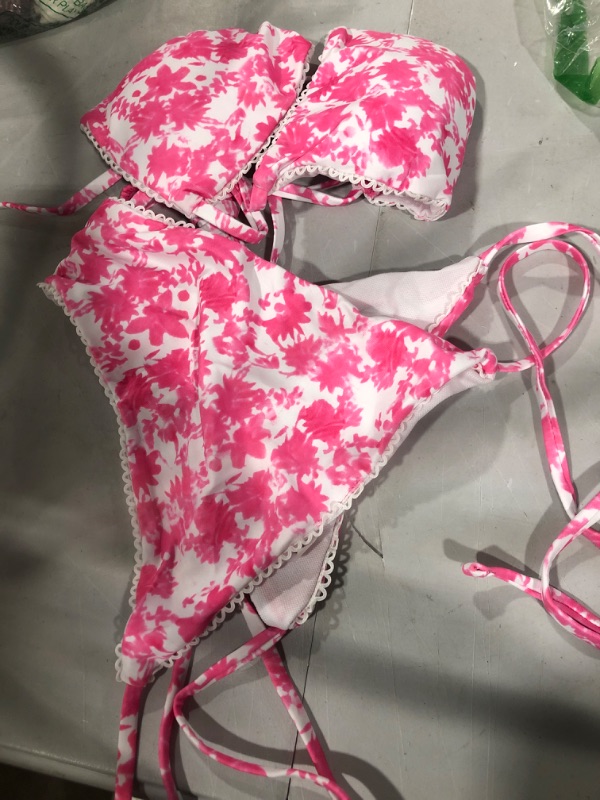 Photo 1 of 2 piece bikini white and pink 