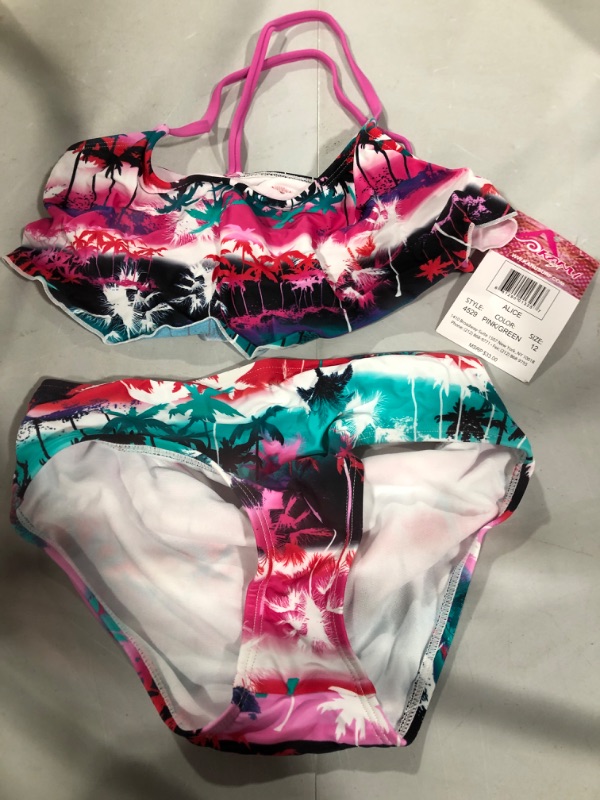 Photo 1 of Kanu Surf Girls' Alania Flounce Bikini Beach Sport 2 Piece Swimsuit
