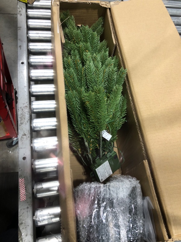 Photo 2 of 3 ft. Jersey Fraser Fir Artificial Christmas Tree with Battery Operated Warm White LED Lights
