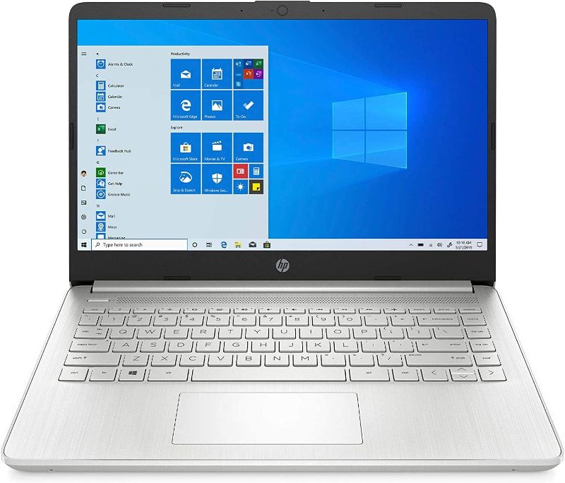 Photo 1 of HP 14-inch HD Laptop, Intel Core i5-1035G1, Intel UHD Graphics, 8 GB SDRAM, 256 GB SSD, Natural Silver, Windows 10