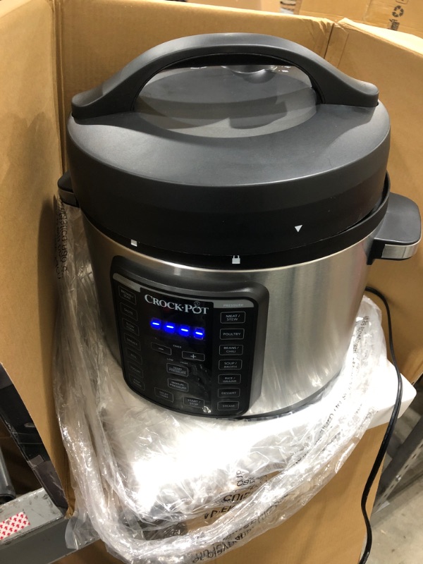 Photo 2 of Crock-Pot 8-Quart Multi-Use XL Express Crock Programmable Slow Cooker and Pressure Cooker with Manual Pressure, Boil & Simmer, Black Stainless