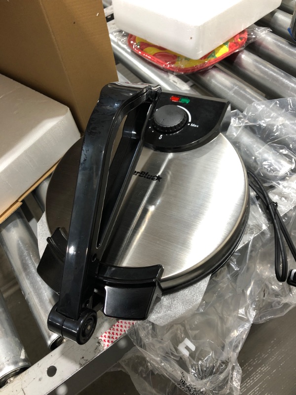 Photo 2 of 10inch Roti Maker by StarBlue with FREE Roti Warmer - The automatic Stainless Steel Non-Stick Electric machine to make Indian style Chapati, Tortilla, Roti AC 110V 50/60Hz 1200W