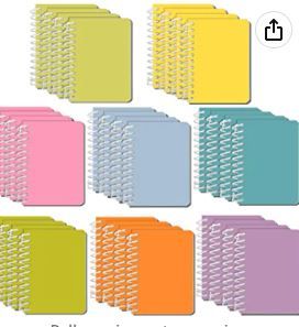 Photo 1 of 32 Pcs Small Spiral Notebook Memo Pads College Ruled Paper Cute Mini Notebook Assorted Colored Notebook for School Students Office, 3 x 5 Inch 60 Sheets
