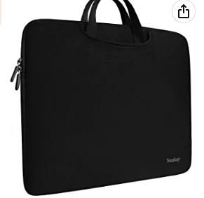 Photo 1 of Laptop Sleeve Bag 15.6 Inch, Durable Slim Briefcase Handle Bag & with Two Extra Pockets,Notebook Computer Protective Case for 15 15.6 inch HP, Dell, Acer, Asus, Chromebook, Ultrabook, Black