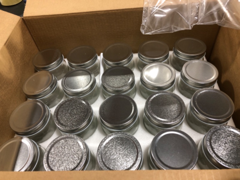 Photo 1 of 12oz Glass Jars With Lids Regular Mouth 20 Pack -Mason Jars 12 oz For Crafts, Meal Prep, Canning Jars For Food Storage Frascos De Vidrio Con Tapa Para Conservas-with 20 Chalkboard Stickers-Silver Lid