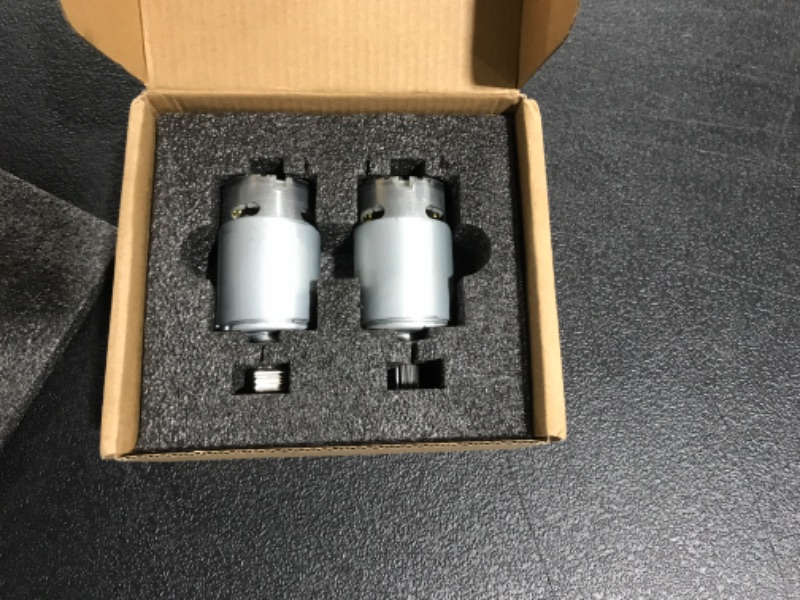 Photo 1 of 2 Pcs 550 24 Volt 35000RPM Electric Motor High Speed RS550 24V Motor Gearbox Accessories for Children Ride On Car Power Wheels Replacement Parts