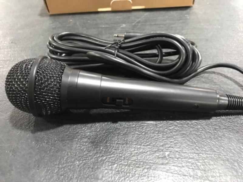 Photo 2 of Shinco Handheld Wired Microphone, Cardioid Dynamic Vocal Mic with 13ft Cable and ON/Off Switch, Ideally Suited for Speakers, Karaoke Singing Machine, Amp, Mixer. 