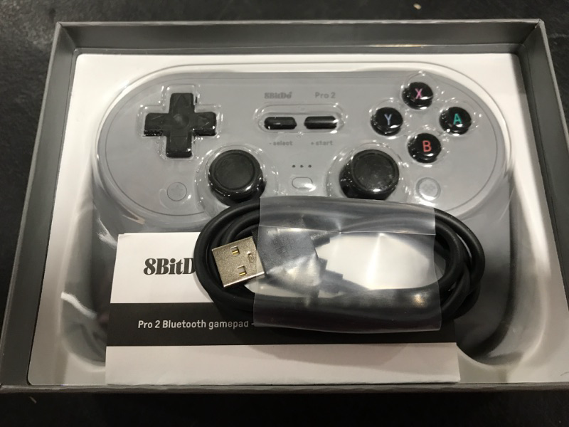 Photo 2 of 8BitDo Pro 2 Bluetooth Controller for Switch/Switch OLED, PC, macOS, Android, Steam & Raspberry Pi (Gray Edition) - Nintendo Switch
