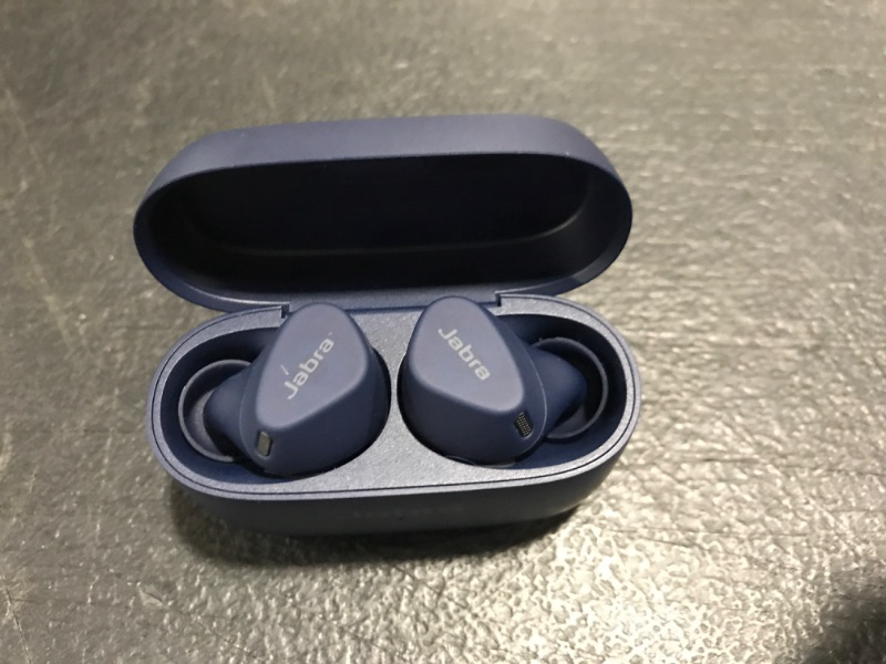 Photo 2 of Jabra Elite 4 Active in-Ear Bluetooth Earbuds - True Wireless Ear Buds with Secure Active Fit, 4 Built-in Microphones, Active Noise Cancellation and Adjustable HearThrough Technology - Black (Renewed)/USED COLOR IS BLUE DIFFERENT FROM STCK COLOR
S/N 00067