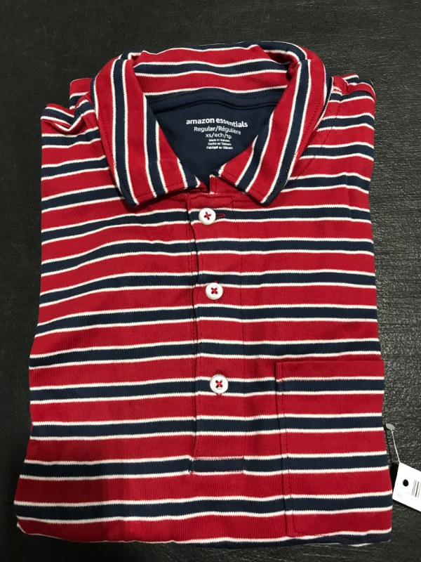 Photo 1 of Amazon Essentials Men's Regular-Fit Pocket Jersey Polo. SIZE XS. NEW WITH TAGS. PHOTO FORF REFERENCE. 
