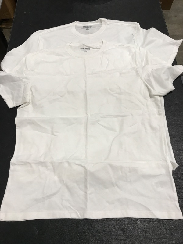 Photo 1 of AMAZON ESSENTIALS WHITE T-SHIRTS. SIZE LARGE. LOT OF 2. 