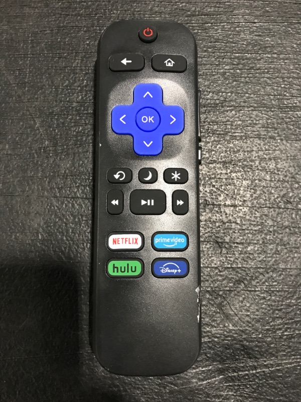 Photo 2 of LOUTOC Universal TV Remote for All Roku TV,Replacement for TCL Roku/for Hisense Roku/for Sharp Roku TV,TV Remote with Netflix Disney+/Hulu/Prime Video Hisense-Sharp Roku Remote. PRIOR USE. 