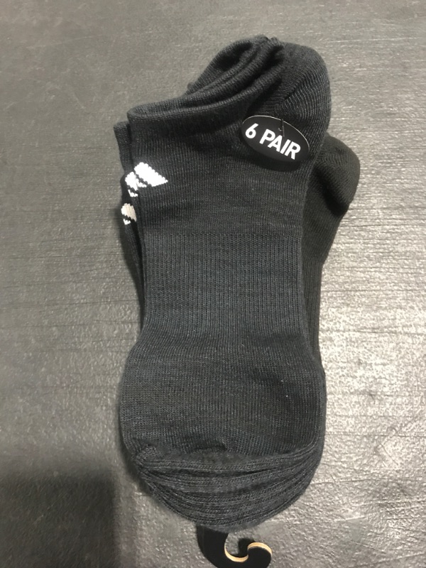 Photo 2 of adidas Mens Superlite No Show Socks (6-pair) Large Black-night Grey Space Dye/White | Black/Onyx. ONE SIZE. NEW. 