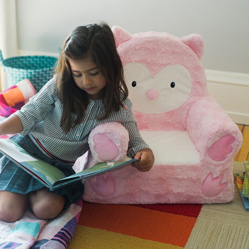 Photo 3 of Animal Adventure - Sweet Seats - Pink Owl Children's Plush Chair