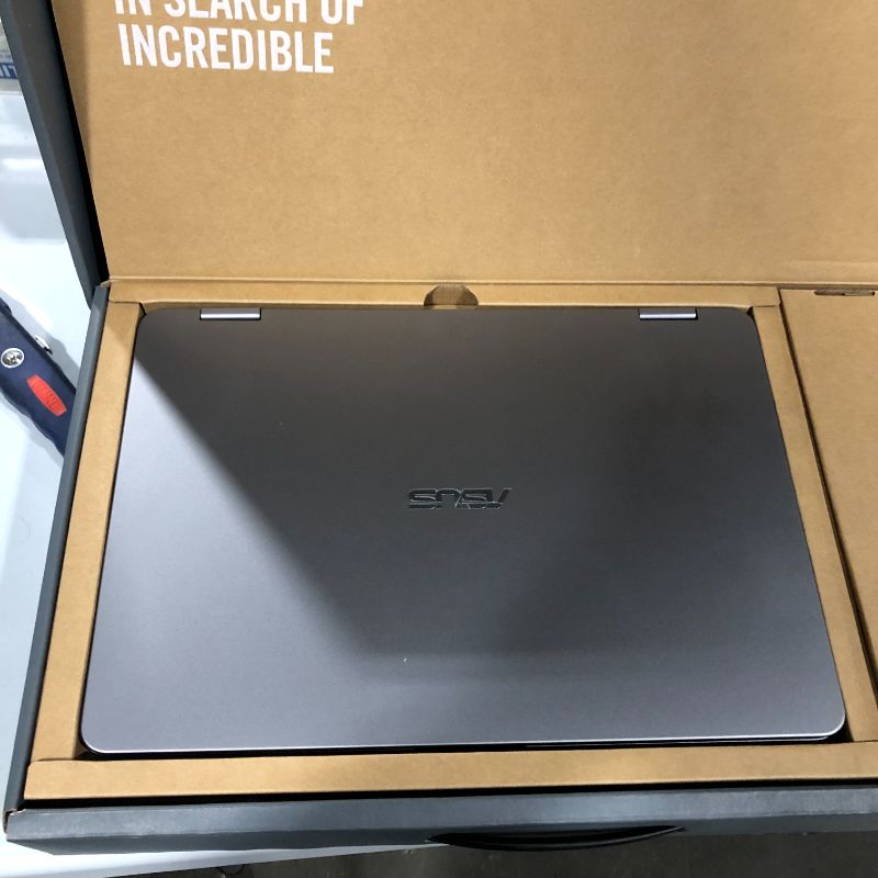 Photo 2 of ASUS VivoBook Flip 14 2-in-1 Convertible Laptop, 14" HD Touchscreen Display, Intel Pentium Silver N5030 CPU, 4GB DDR4 RAM, 128GB Storage, Windows 10 Home in S Mode, Grey, TP401MA-AH21T Intel N5030 | 128GB SSD