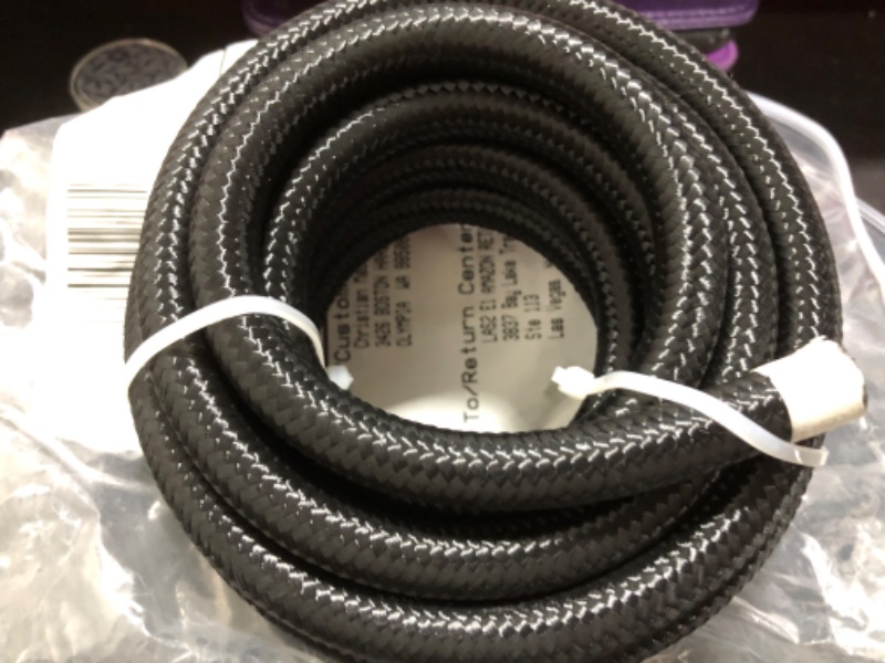 Photo 2 of 1/4" Fuel Line - 4AN Fuel Hose 10Ft Stainless Steel Nylon Braided Transmission Lines for Oil, Cooler, Brake, Transmission, Clutch, Fluids, Gas