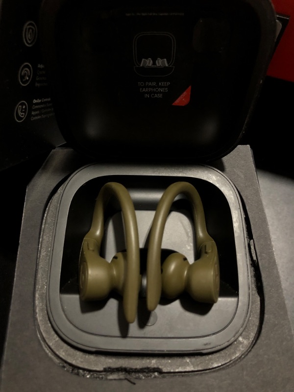 Photo 3 of Powerbeats Pro Wireless Earbuds - Apple H1 Headphone Chip, Class 1 Bluetooth Headphones, 9 Hours of Listening Time, Sweat Resistant, Built-in Microphone - Moss
